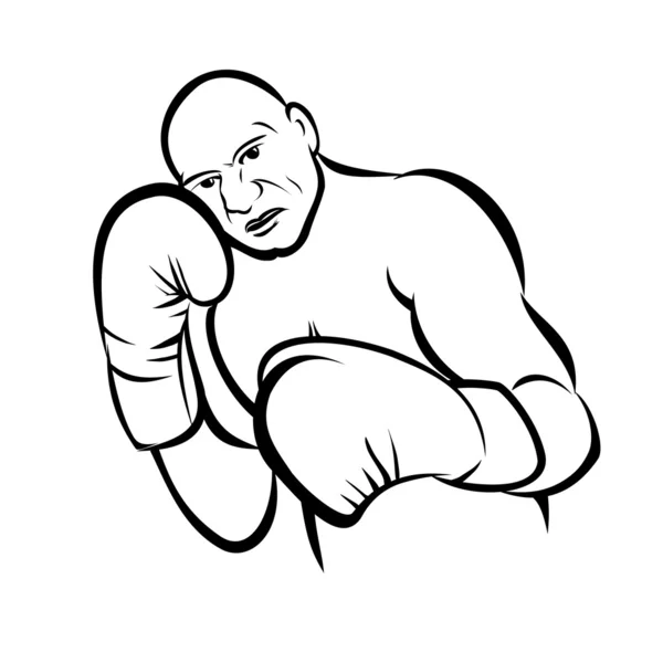拳击手 — 图库矢量图片