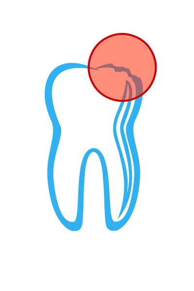 Símbolo dentista — Vector de stock