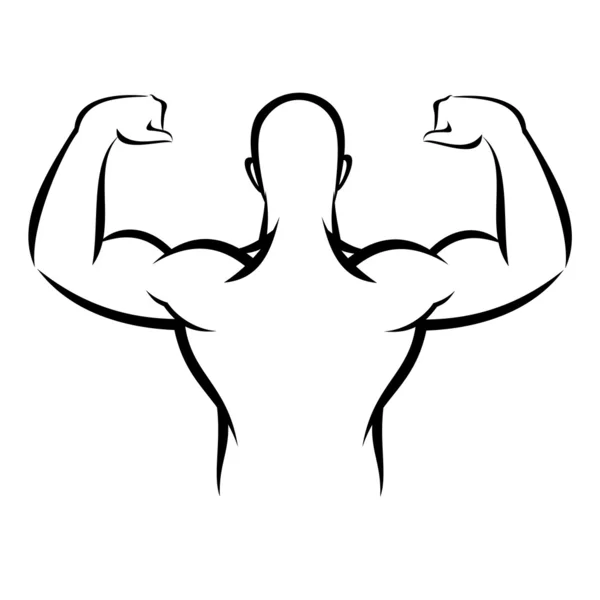 Homme musculaire — Image vectorielle