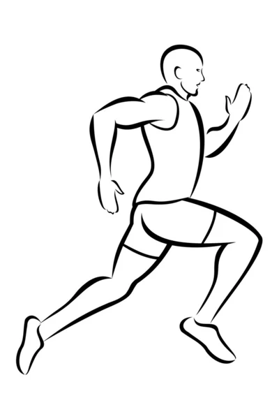 Běžící muž — Stockový vektor