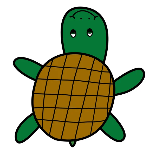 Schildpad doodle stijl — Stockvector