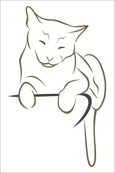 Отдыхающий кот — стоковый вектор
