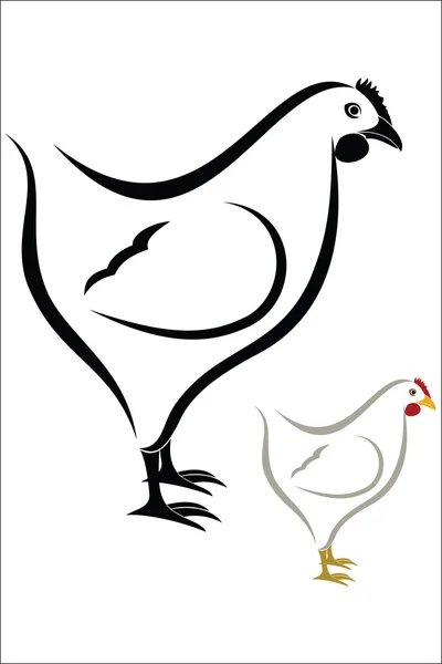 Symbole Poule — Image vectorielle