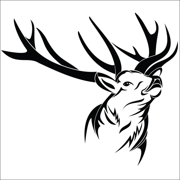 Tête de cerf — Image vectorielle