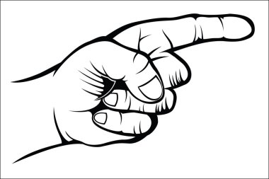 işaret eden bir ele