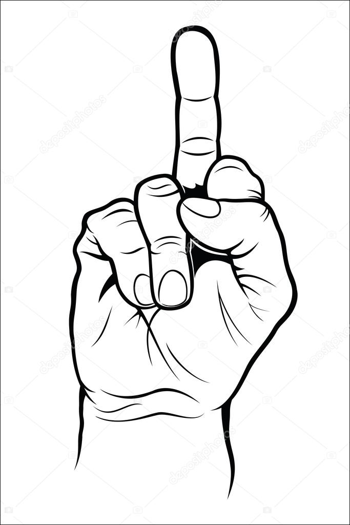 The Big Middle Finger' Sticker | Spreadshirt