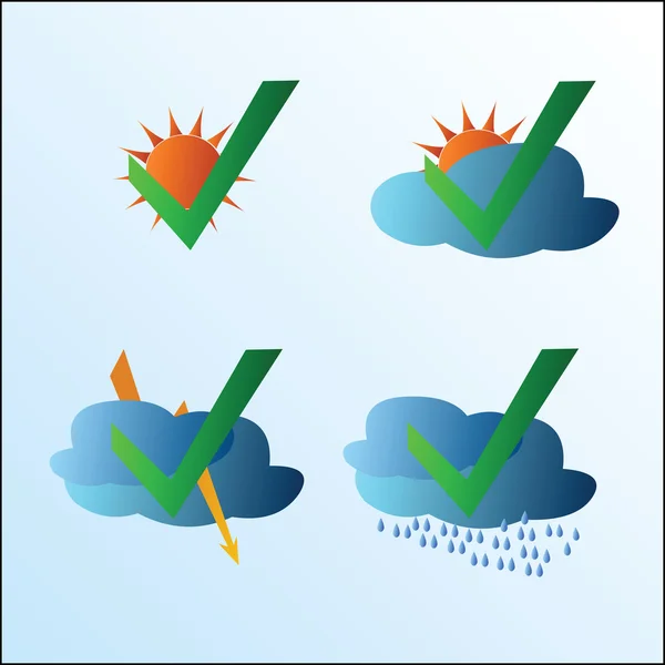 Zestaw symboli pogody — Wektor stockowy