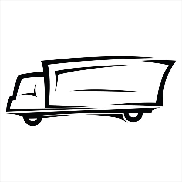 Croquis de camion de livraison — Image vectorielle