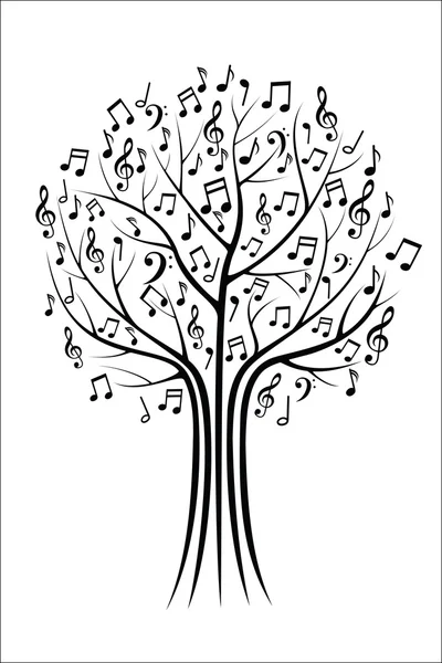 Árbol musical — Vector de stock