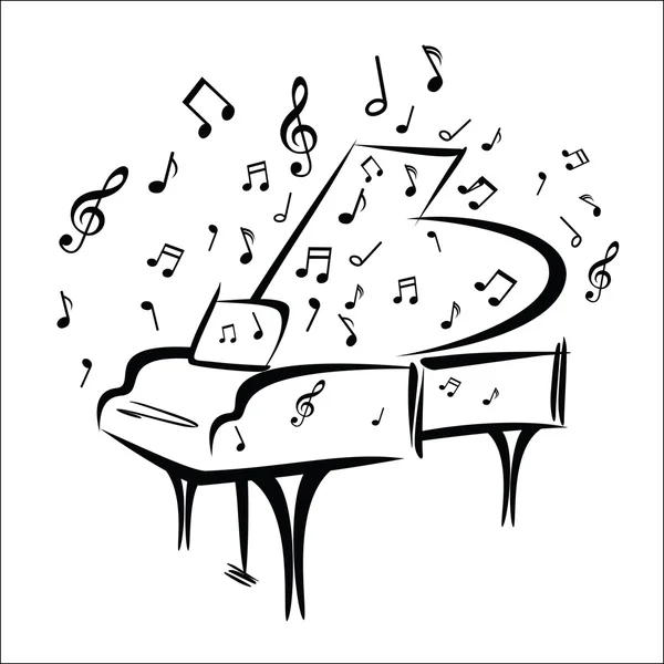 Piyano kroki — Stok Vektör
