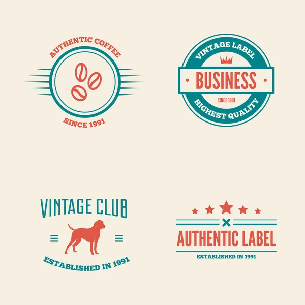 Conjunto de logotipos vetoriais elementos, rótulos, emblemas e silhuetas — Vetor de Stock