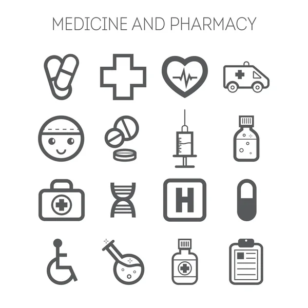 Set of simple medical icons — Stock Vector