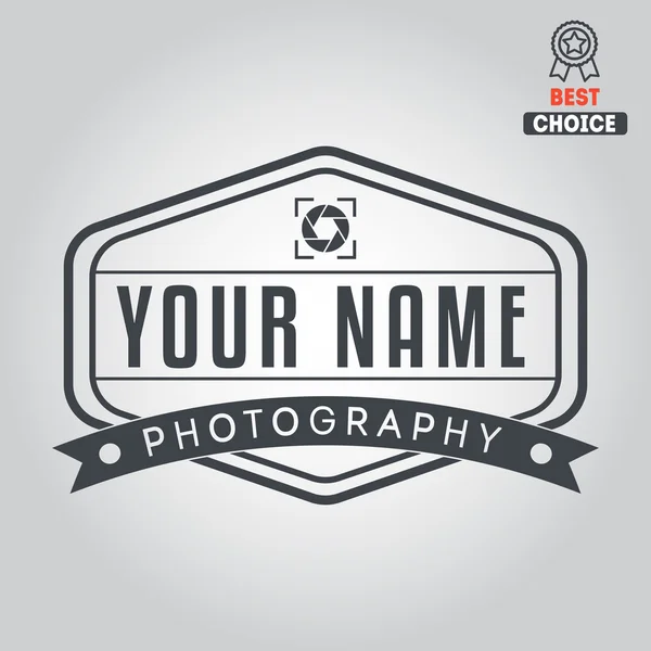 Logo, badge, emblem atau label untuk foto - Stok Vektor