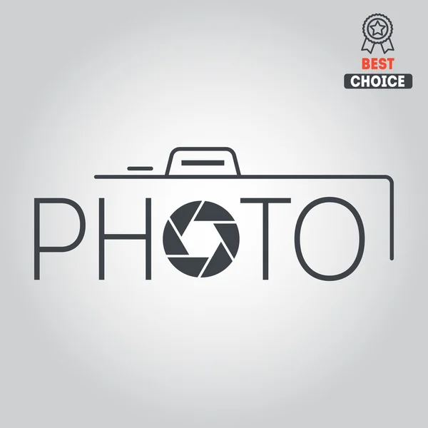 Logotipo, crachá, emblema ou rótulo para fotografia — Vetor de Stock