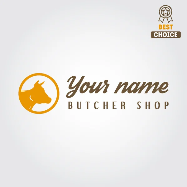 Vintage etiket, rozet, amblem şablonlar ve logosu kasaplık veya et Shop