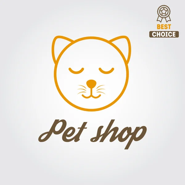 Logo, odznak nebo popisek pro pet shop nebo veterinární klinika — Stockový vektor