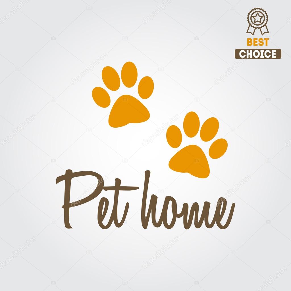 Logo, badge or label for pet shop or veterinary clinic