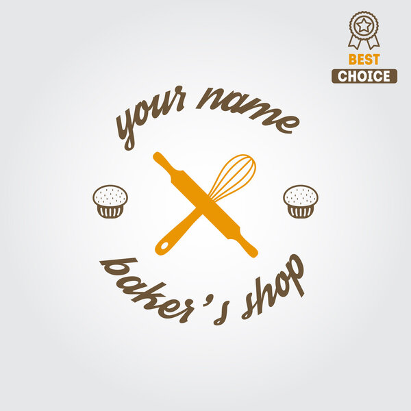 Логотип, этикетка, эмблема или значок для пекарни или пекарни
