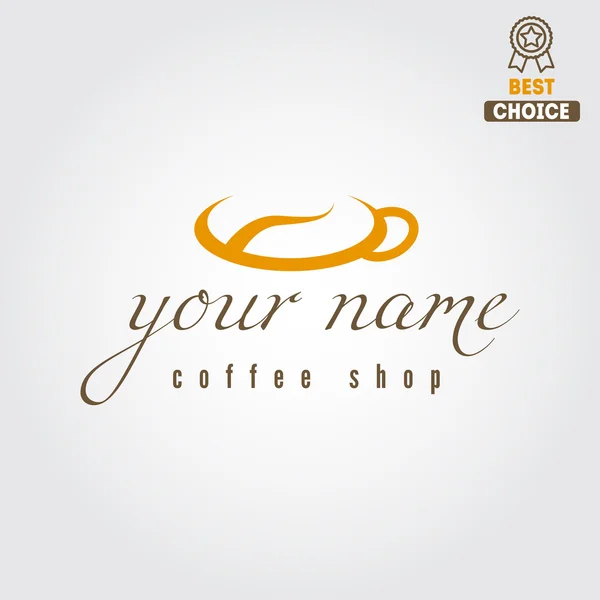 Logo vintage para cafetería, cafetería y restaurante — Vector de stock