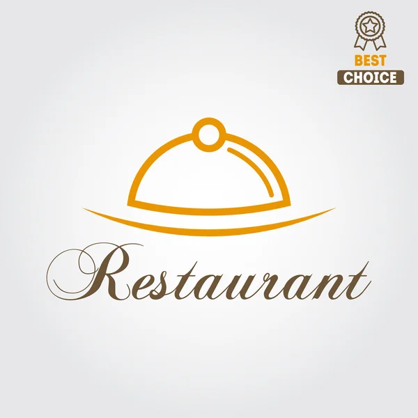 Logo o insignia para restaurante, cafetería y bar — Vector de stock