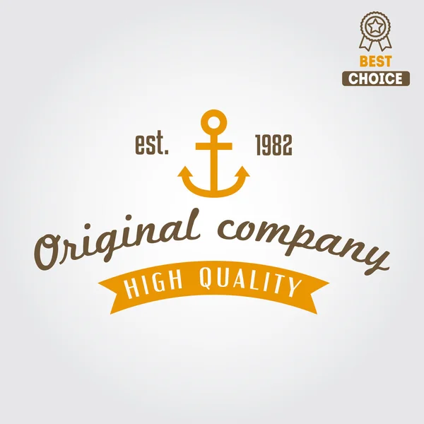 Insígnia vintage retro, logotipo para diferentes lojas —  Vetores de Stock