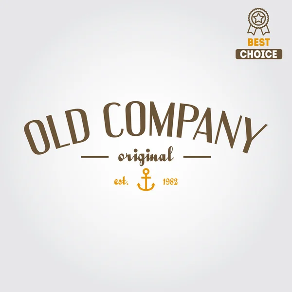 Insigne vintage rétro, logo pour différents magasins — Image vectorielle