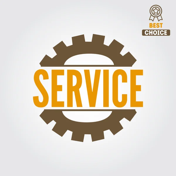 ロゴ、メカニック、ガレージ、車のバッジ、エンブレム、ロゴタイプの要素の修復サービスを自動 — ストックベクタ