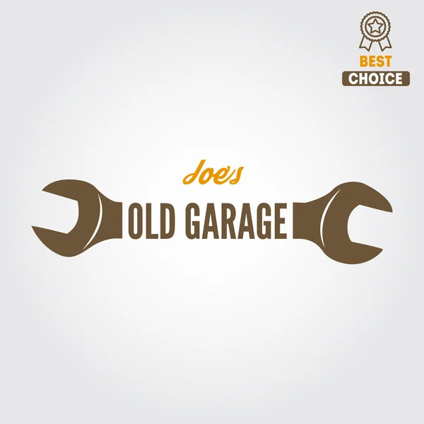 Logo, rozet, amblem ve logotype öğe makinist, garaj, araba için tamir ve Servisi otomatik