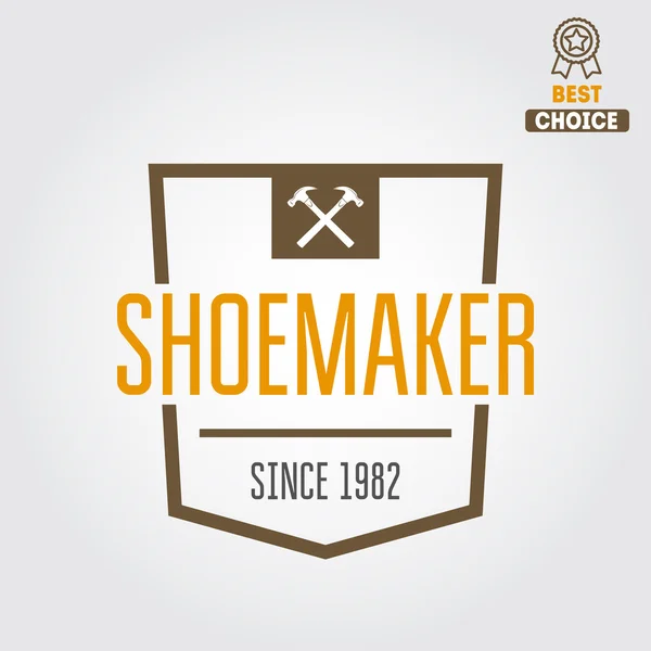 Vintage-Logo, Abzeichen, Embleme oder Logoelemente für Schuhmacher, Schuhgeschäft und Schuhreparatur — Stockvektor