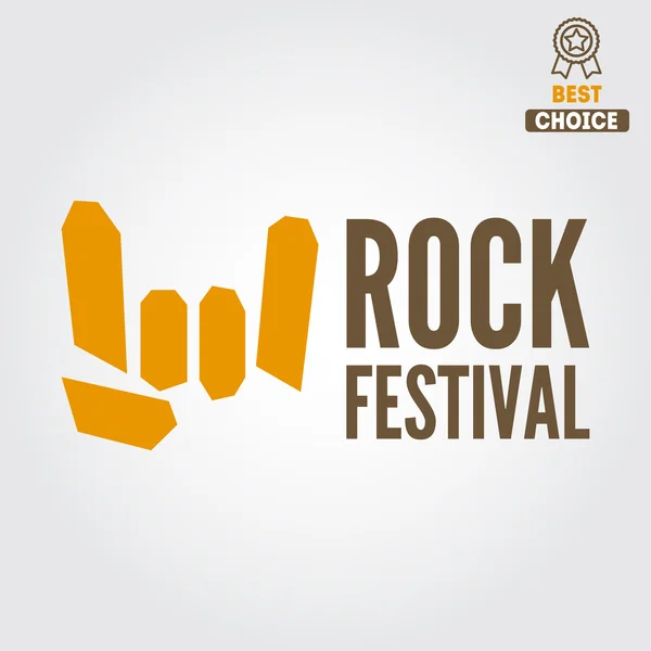 Set von Vintage-Logos, Abzeichen, Emblemen oder Logoelementen für Rockfestivals, Musicalauftritte oder Gitarrenpartys — Stockvektor