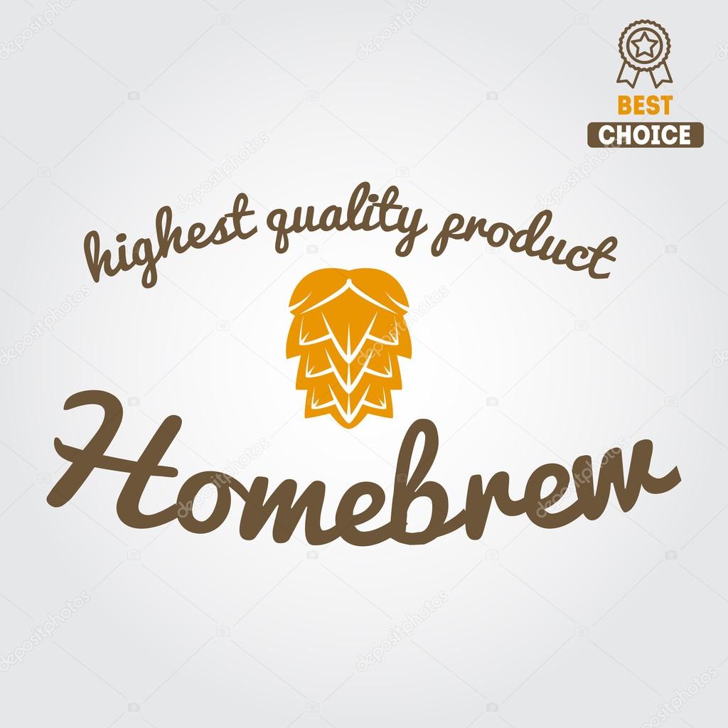 Vintage logo, badge, emblem or logotype design element for beer, beer shop, home brew, tavern, bar, cafe and restaurant