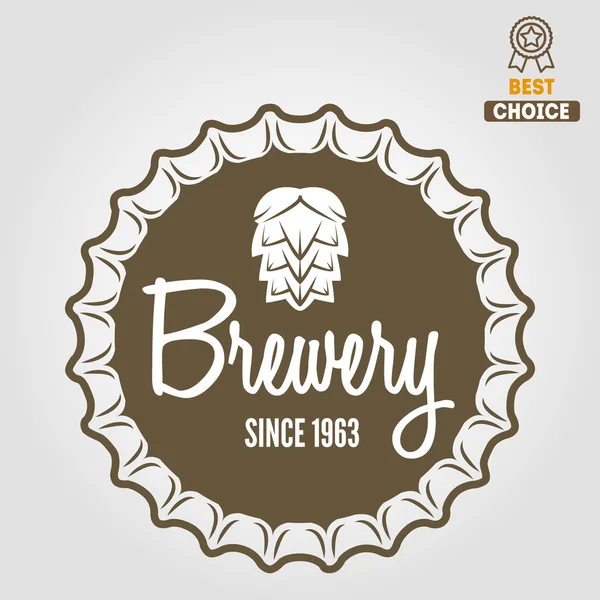 Conjunto de logotipo do vintage, emblema, emblema ou logotipo elementos para cerveja, loja de cerveja, cerveja caseira, taberna, bar, café e restaurante —  Vetores de Stock