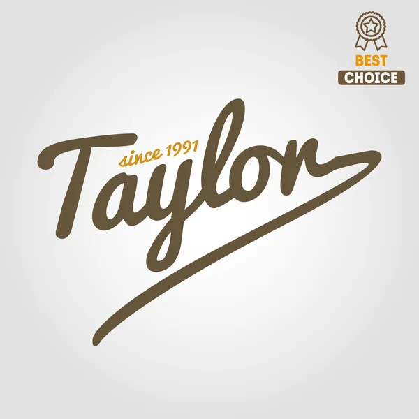 Vintage logo, badge, emblem or logotype elements for taylor — Stock Vector