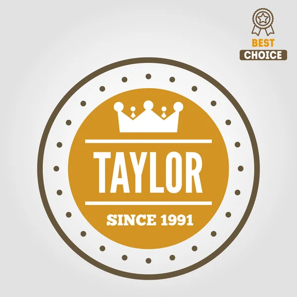 Logotipo, insignia, emblema o logotipo vintage elementos para taylor — Vector de stock