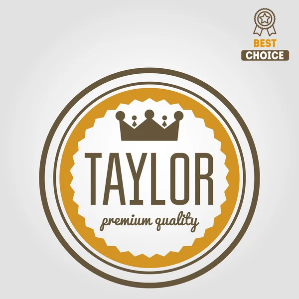 Vintage logo, badge, emblem or logotype elements for taylor — 스톡 벡터