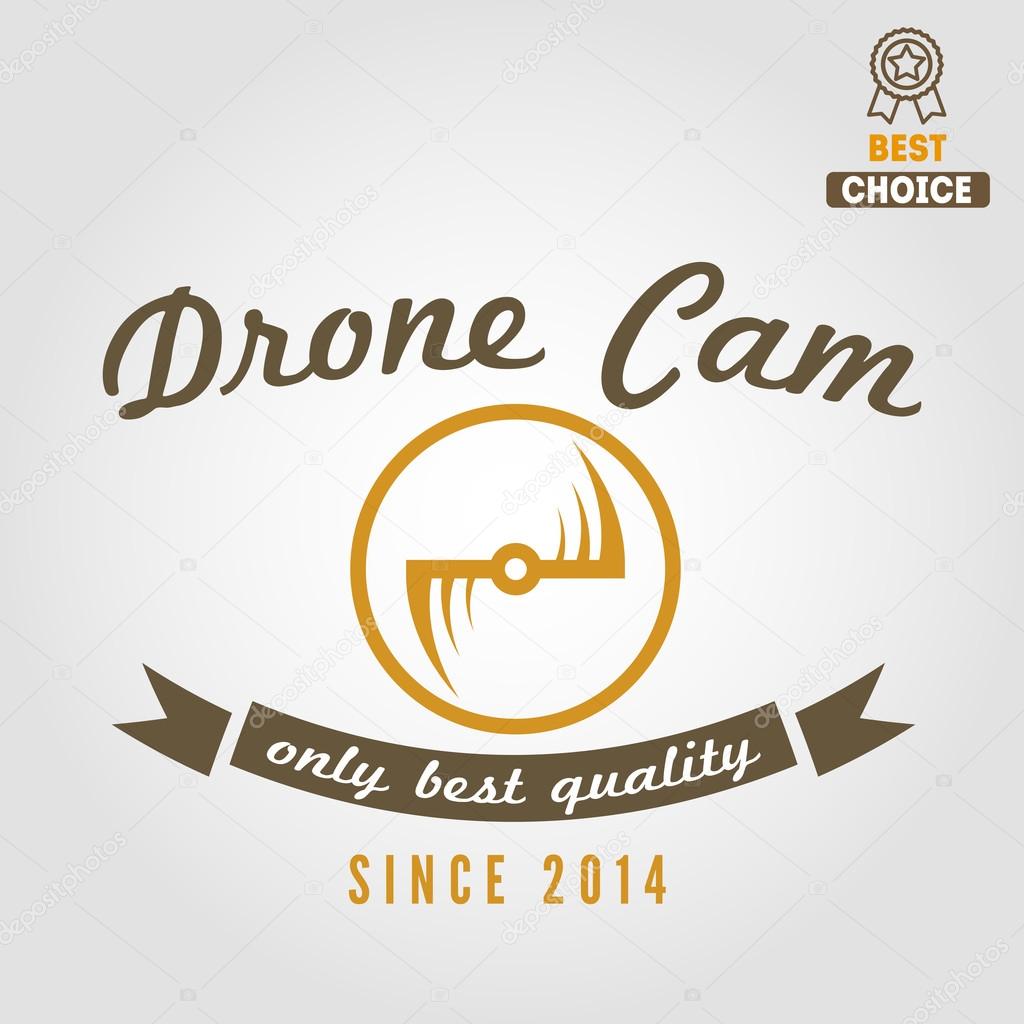 Logo, label, emblem or logotype for drone and flying camera