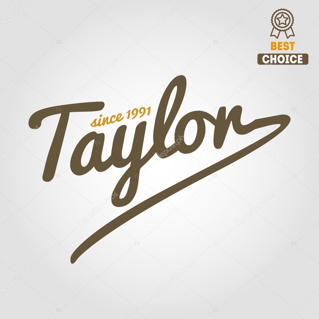 Vintage logo or logotype elements for taylor