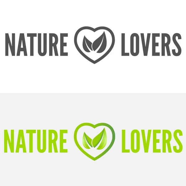 Logo, Abzeichen, Etikett, Logoelemente mit Blättern für Web, Business oder Natur — Stockvektor