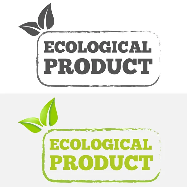 Logotipo, insignia, etiqueta, elementos logotipos con hojas para web, productos comerciales o naturales — Archivo Imágenes Vectoriales