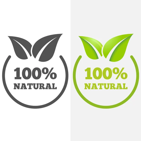 Logo, Abzeichen, Etikett, Logotypenelemente mit Blättern für Web-, Geschäfts- oder Naturprodukte — Stockvektor