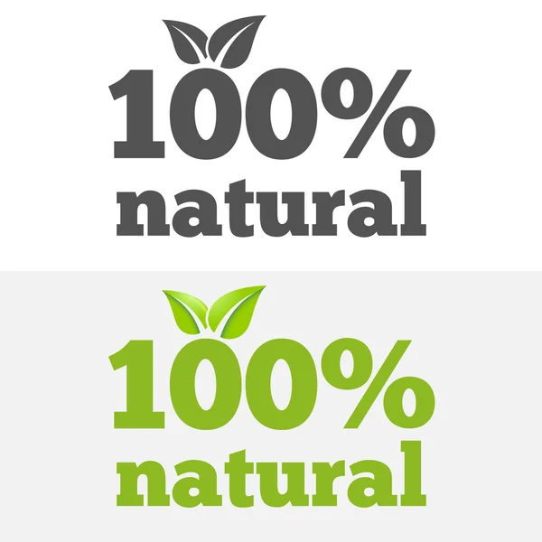 Logo, badge, label, logotype elements with leafs for web, business or natural products — 图库矢量图片