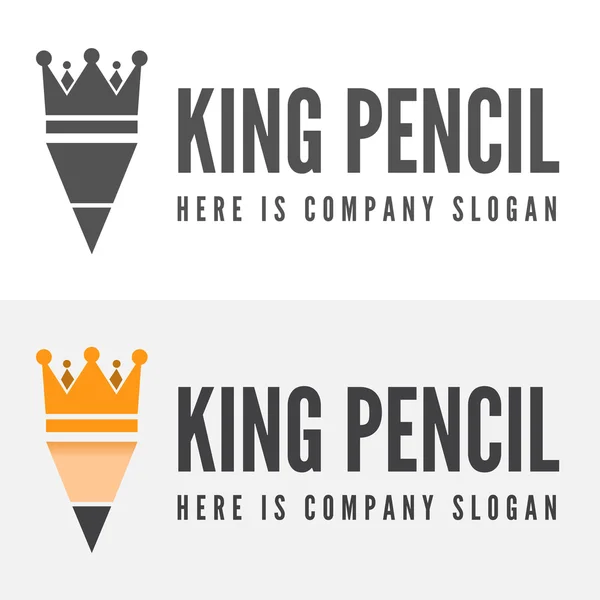 Logo, badge, label, logotype elements with pencil for web, business or other projects — Stockový vektor