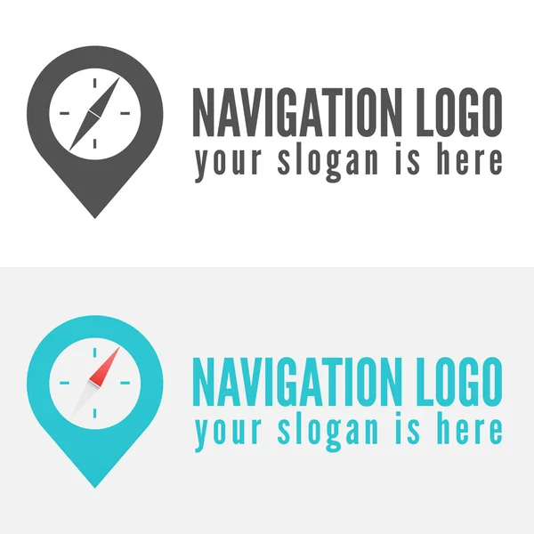 Logo, badge, label, emblem or logotype elements for navigation, map, web, business compass and other design — Stok Vektör