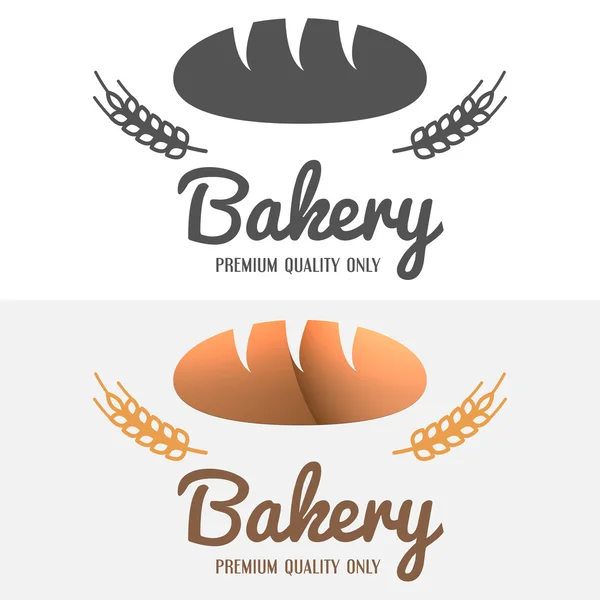 Set of logo, badge, label, emblem and logotype elements for bakery — Stok Vektör