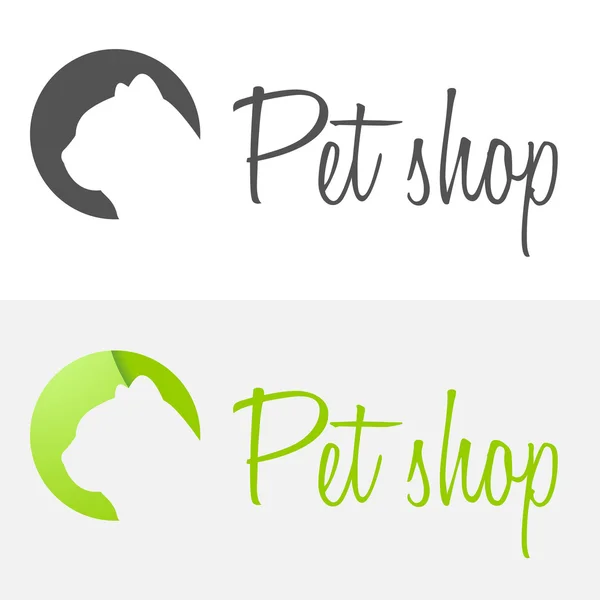 Conjunto de elementos de logotipo y logotipo vintage para tienda de mascotas, casa o clínica — Archivo Imágenes Vectoriales