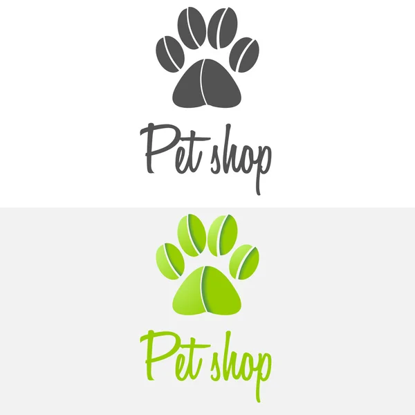 Conjunto de logotipo vintage e elementos do logotipo para pet shop, casa ou clínica —  Vetores de Stock