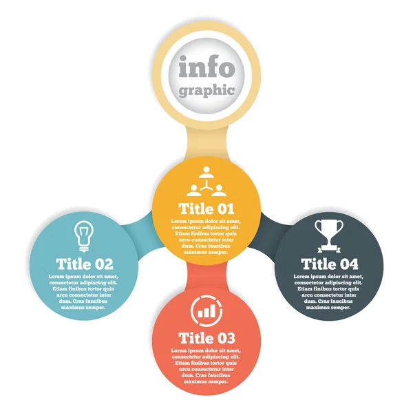 Business circle info graphic, diagram, presentation in steps — 스톡 벡터
