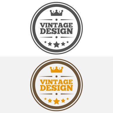 Retro Vintage Insignia ya da Logotype Vektör tasarım ögesi, iş işareti şablonu