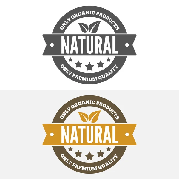 Set of vintage logo, label, badge, logotype elements for organic, natural companies, corporates, cosmetics and food — 图库矢量图片