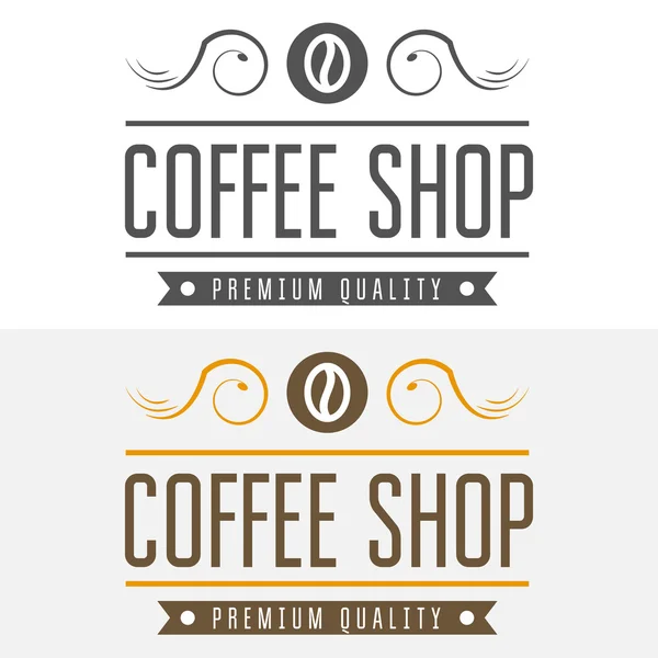 Conjunto de etiquetas vintage, emblemas e modelos de logotipo para café, café, cafetaria, bar ou restaurante — Vetor de Stock